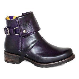 JAFA Indigo Buckle Folded Leather Ankle Boot